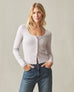 Women's Luxe Rib Square Neck Cardigan - Ashes of Roses